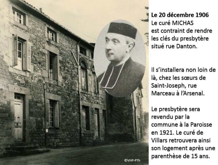 Le 20 décembre 1906 le curé évacue le presbytère