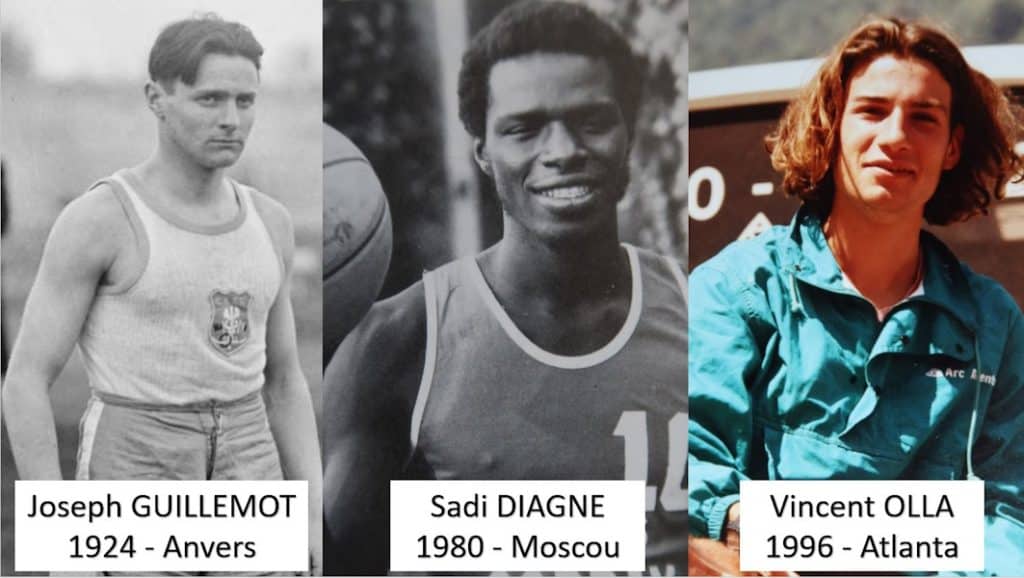 Trois athlètes olympique